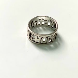 James Avery silver faith hope love ring